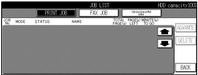 KONICA MINOLTA 7145 NETWORK SCANNER - Job List Screen - 1