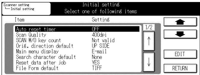 KONICA MINOLTA 7145 NETWORK SCANNER - Select [Auto reset timer] on [Initial setting] screen. - 1