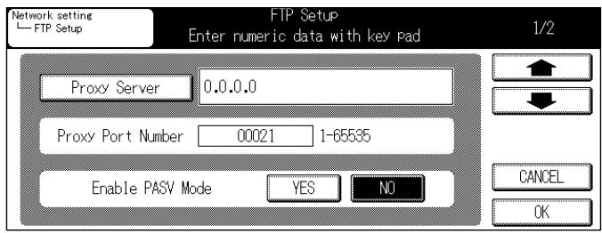 KONICA MINOLTA 7145 NETWORK SCANNER - Touch the [5.FTP Setup] key on [Network setting] screen on the LCD screen. - 2