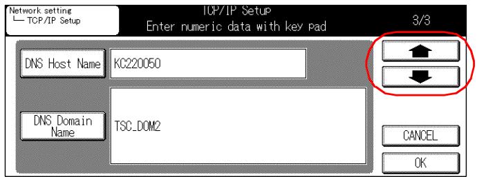 KONICA MINOLTA 7145 NETWORK SCANNER - Use the [ ] or [ ] to access [TCP/IP Setup] screen (3/3) from the screen (2/3). - 1