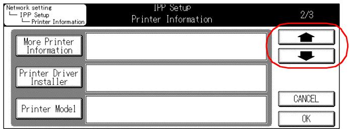 KONICA MINOLTA 7145 NETWORK SCANNER - Use [↑] or [↓] to access to [Printer Information] screen (2/3) from screen (1/3). - 1
