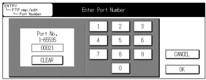 KONICA MINOLTA 7145 NETWORK SCANNER - Input the port number with the [0] - [9] key. - 1
