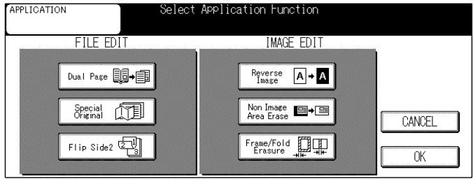KONICA MINOLTA 7145 NETWORK SCANNER - Touch the [APPLICATION] key. - 2