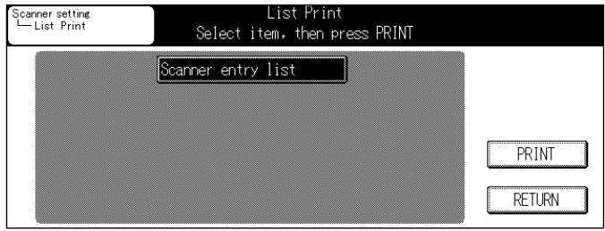 KONICA MINOLTA 7145 NETWORK SCANNER - Touch the [2. List Print] key. - 2