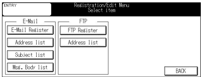 KONICA MINOLTA 7145 NETWORK SCANNER - Select the registration item. - 1