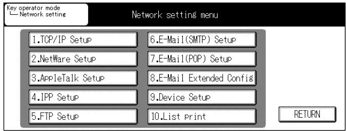 KONICA MINOLTA 7145 NETWORK SCANNER - Touch the [2etwork] key. - 1