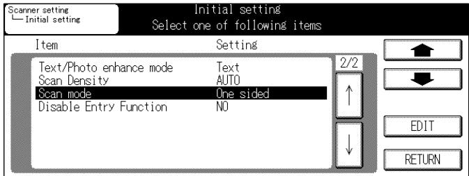 KONICA MINOLTA 7145 NETWORK SCANNER - Select [Scan mode] in [Initial setting] screen. - 1