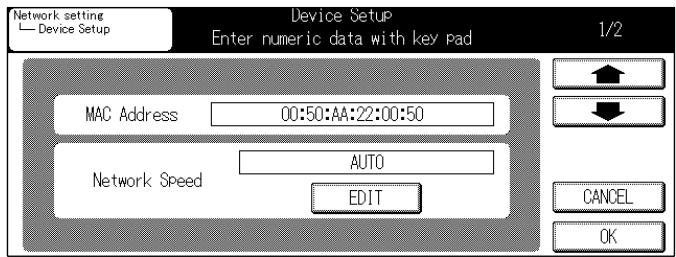 KONICA MINOLTA 7145 NETWORK SCANNER - Access to [Device Setup] screen from [Network setting] screen. - 1