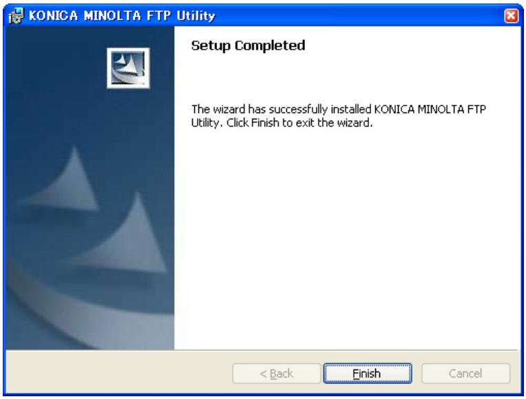 KONICA MINOLTA BIZHUB 200 - Click the [Finish] button. - 1