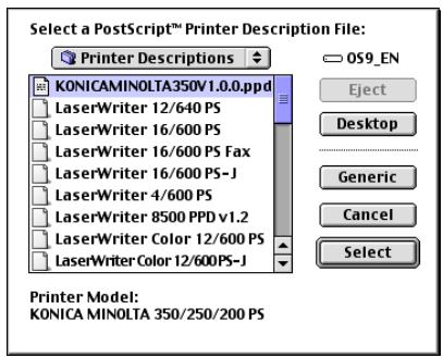 KONICA MINOLTA BIZHUB 250 PRINT - For Mac OS 9.2 - 1