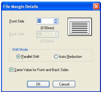 KONICA MINOLTA BIZHUB 250 PRINT - Setting the file margin - 1