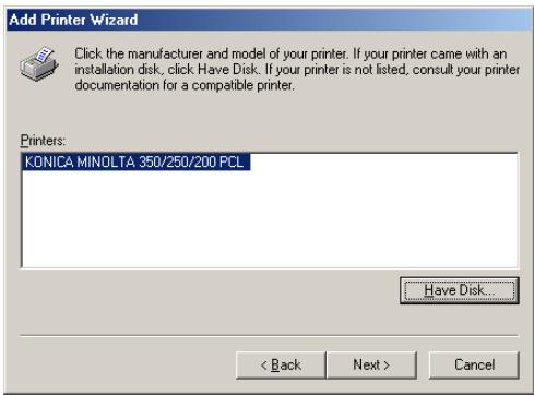 KONICA MINOLTA BIZHUB 250 PRINT - For Windows 98 SE/Me/2000/NT 4.0 - 2