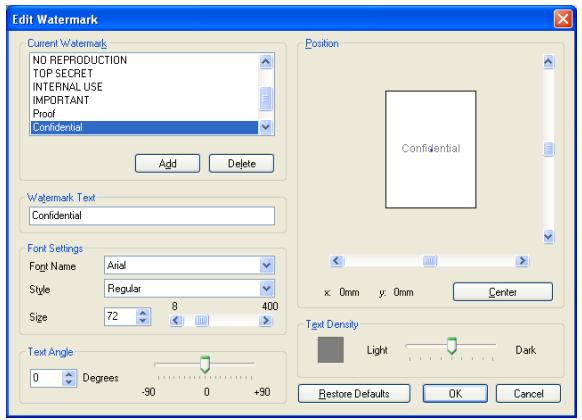 KONICA MINOLTA BIZHUB 250 PRINT - Editing a watermark - 1