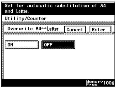 KONICA MINOLTA BIZHUB 250 PRINT - Overwrite A4<->Letter - 1