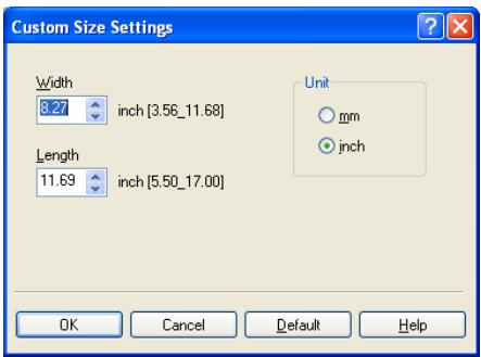 KONICA MINOLTA BIZHUB 250 PRINT - Saving a custom size - 1