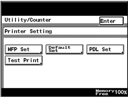 KONICA MINOLTA BIZHUB 250 PRINT - Touch the desired setting button. - 1