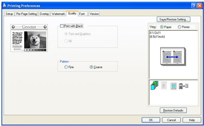 KONICA MINOLTA BIZHUB 250 PRINT - Specifying the Quality tab settings - 1
