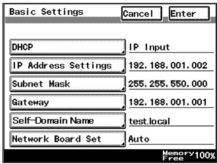 KONICA MINOLTA BIZHUB 250 PRINT - Setting the IP address - 1