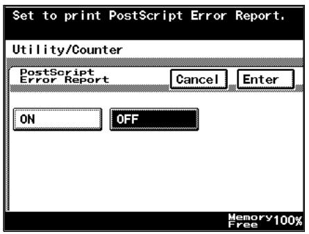 KONICA MINOLTA BIZHUB 250 PRINT - PostScript Error Report - 1