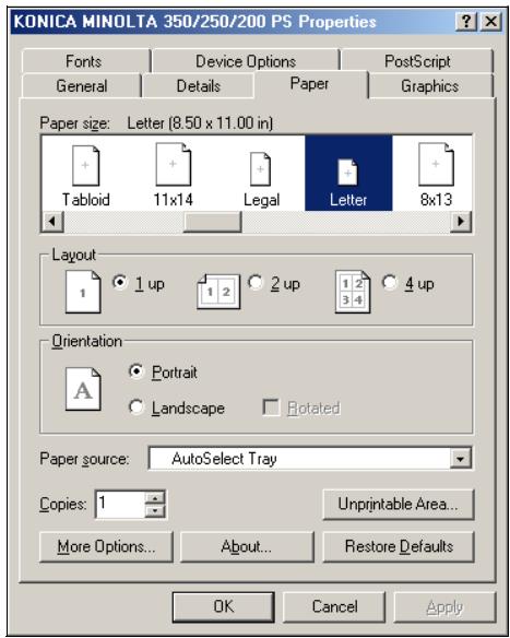 KONICA MINOLTA BIZHUB 250 PRINT - PostScript PPD - 1