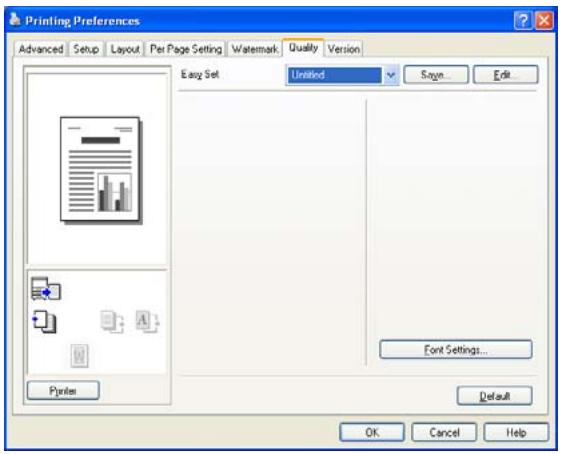 KONICA MINOLTA BIZHUB 250 PRINT - Specifying the Quality tab settings - 1