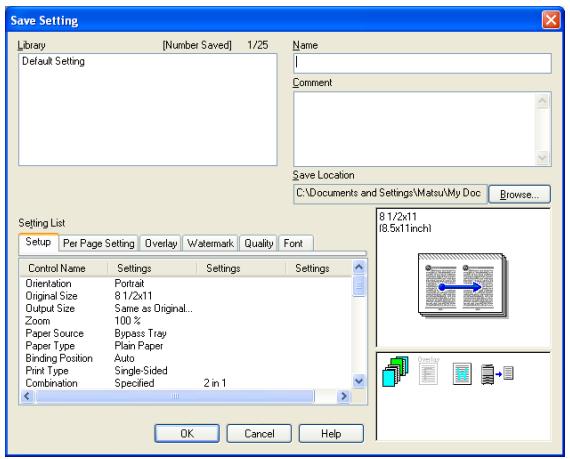KONICA MINOLTA BIZHUB 250 PRINT - Enter the file name in the "Name" text box. - 1