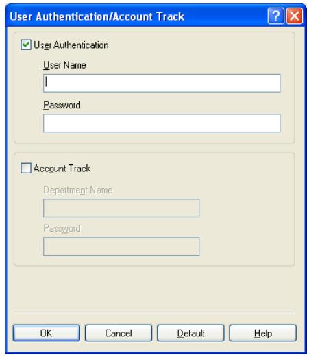 KONICA MINOLTA BIZHUB 250 PRINT - Specifying user authentication settings - 1