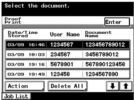 KONICA MINOLTA BIZHUB 250 PRINT - Recalling jobs (Proof Print) - 2