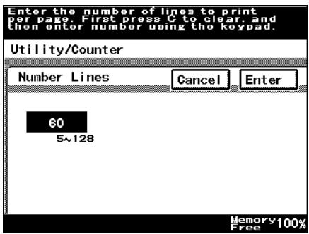 KONICA MINOLTA BIZHUB 250 PRINT - Font - Number Lines - 1