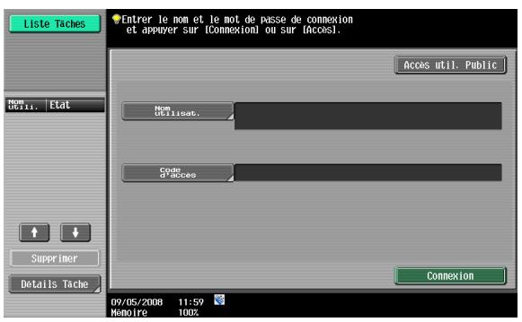 KONICA MINOLTA BIZHUB 361 - Authentication de la machine - 1