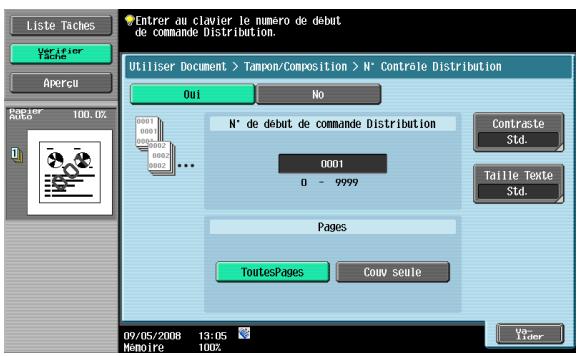 KONICA MINOLTA BIZHUB 361 - Tampon/Surimpression – N° Contrôle Distribution - 1