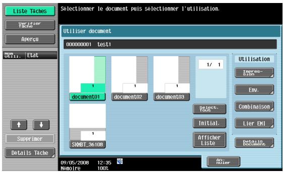 KONICA MINOLTA BIZHUB 361 - Sélectionnez les documents. - 1