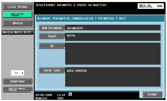 KONICA MINOLTA BIZHUB 361 - À propos des réglages E-Mail - 1