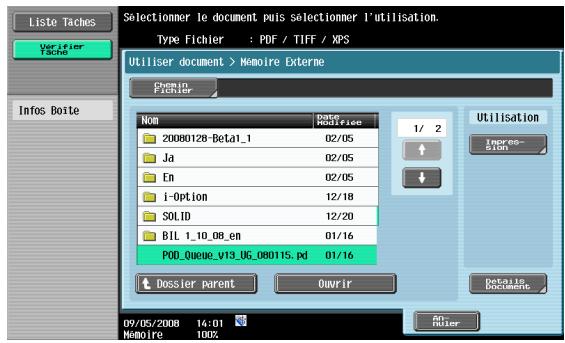 KONICA MINOLTA BIZHUB 361 - Imprimer les documents dans la mémoire externe - 4