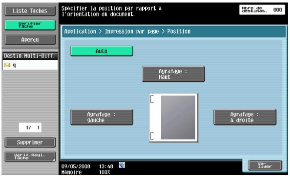 KONICA MINOLTA BIZHUB 361 - Agrafage – Réglage Position - 1