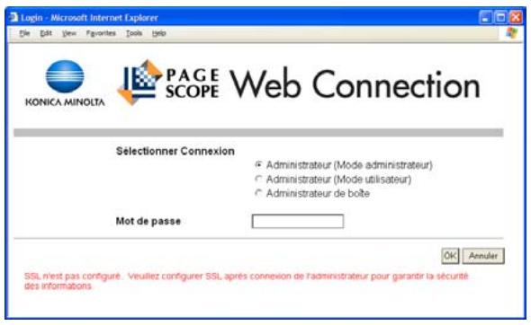 KONICA MINOLTA BIZHUB 361 - Connexion comme administrateur boîte - 1