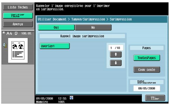 KONICA MINOLTA BIZHUB 361 - Tampon/Surimpression – Surimpression enregistrée - 1
