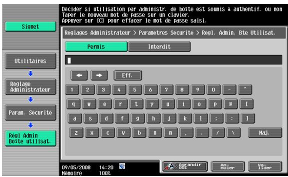 KONICA MINOLTA BIZHUB 361 - Spécifier l'administrateur de boîtes - 1