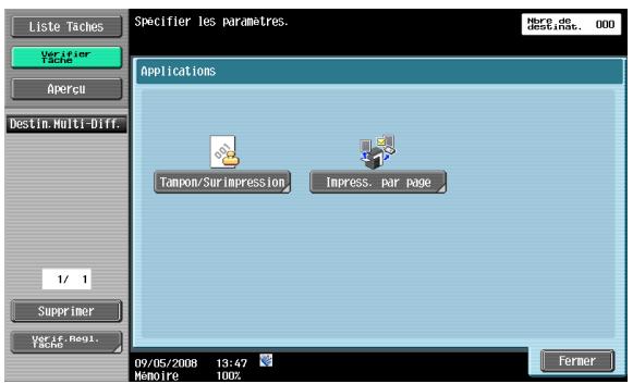 KONICA MINOLTA BIZHUB 361 - Aperçu de la fonction Applications - 1