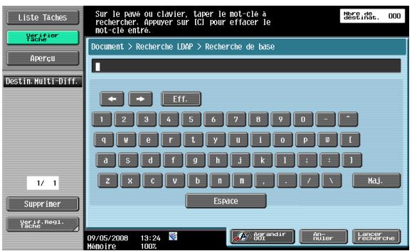 KONICA MINOLTA BIZHUB 361 - Recherche Adresse – Recherche simple - 1