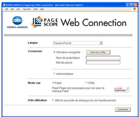 KONICA MINOLTA BIZHUB 361 - Entrez les informations demandées pour vous connecter. - 2