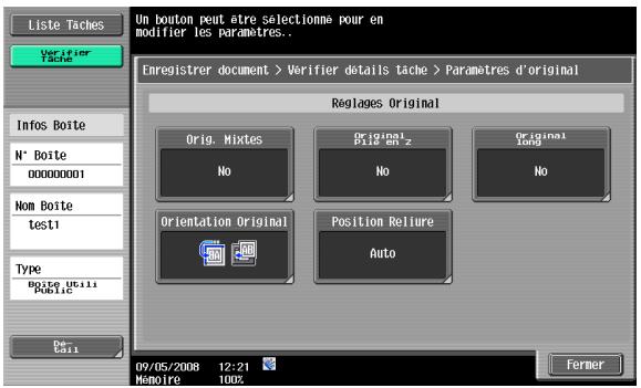 KONICA MINOLTA BIZHUB 361 - Détail – Vérifier Paramètres Original - 1