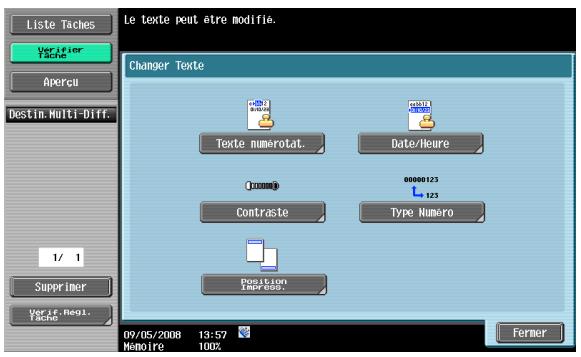 KONICA MINOLTA BIZHUB 361 - Application – Changer Texte - 1