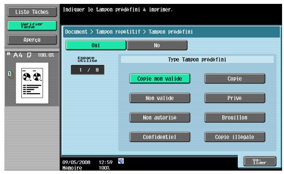 KONICA MINOLTA BIZHUB 361 - Type Tampon répétitif – Tampon prédéfini - 1