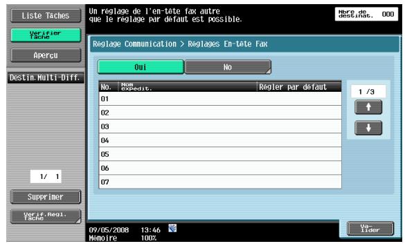 KONICA MINOLTA BIZHUB 361 - Réglages Communication – Réglages En-tête Fax - 1