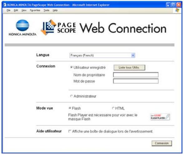 KONICA MINOLTA BIZHUB 361 - Connexion comme utilisateur enregistré - 1
