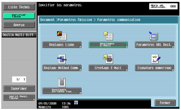 KONICA MINOLTA BIZHUB 361 - Aperçu des réglages de communication - 1
