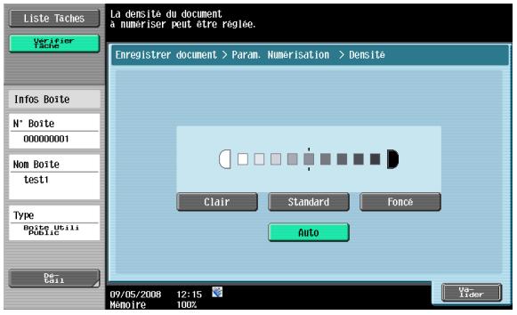 KONICA MINOLTA BIZHUB 361 - Réglage de base – Densité - 1