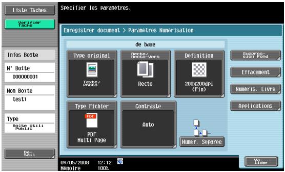 KONICA MINOLTA BIZHUB 361 - Enregistrer des documents dans des boîtes utilisateur - 6