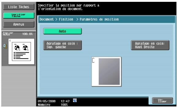 KONICA MINOLTA BIZHUB 361 - Agrafage – Réglage Position - 1